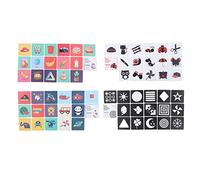 High Contrast Baby Flashcards Visual Stimulation Educational Toy 64pcs Black White Cards for Newborns Toddlers 0 36 Months Early Learning Development 14x14cm