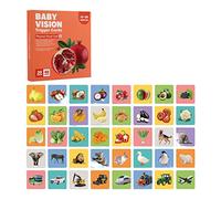 High Contrast Black White Visual Stimulation Cards for Newborns & Infants 0-6 Months - Sensory Development, Early Learning Toys with Bold Patterns - Ideal for Tummy Time & Sensory Play