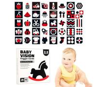 High Contrast Cards | Black and White Learning Activity Cards | Learning Activity Cards, Contrast Cards for Brain Development