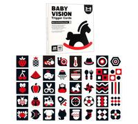 High Contrast Cards - Black And White Sensory Toy | Visual Stimulation High Contrast Flash Cards For Boost Early Brain And Vision Development Over Three Months