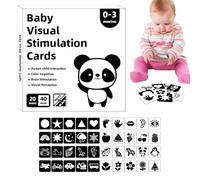 High Contrast Cards - Black and White Visual Stimulation Flash Cards, Learning Activity Card with Bold Pattern, Cardstock Educational Card