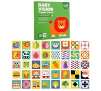 High Contrast Cards for | Visual Stimulation Cards Odorless | Black And White Learning Activity Cards for Early Education and Brain Development