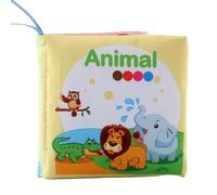 High Contrast Cloth Book Soft Tear-Resistant Teething | Fabric Activity Crinkle Book Washable Harmless for Kids Boys Girls Tiny-Tots Newborns Little-Tykes Stroller Car Seat Travel