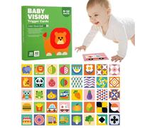 High Contrast Flash Cards - Black White Visual Learning Activity Set for | Inspired Educational Cards for Brain Development, Sensory Awareness Practice, Early Focus Skills