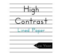 High Contrast Lined Paper: with thick lines | Low Vision | Widelines