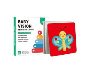 High Contrast Tool, Kids Learning Cards, 5.7x5.7 Inches Set with Double Sides, Visual Stimulation Decks, Early Educational Activity with Bold Patterns, Interactive Toy for Newborns