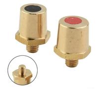 High-Crank M8 Battery Conversion Terminal Posts for Deep Cycle For AGM Batteries - 2-Pack, Heavy-Duty Brass Posts with Dual Thread Design for RB12-