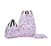 High Crequency School Backpack For Students Large Capacity 3 Piece Everyday Carry All Permissive Daypack For Boys And Girls (One Size)