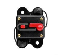 High Current 30300A AMP Waterproof Circuit Breaker for Cars, Boats, RVs Resettable Fuse with Push Button Switch (125A)