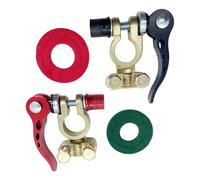 High Current Copper Battery Terminals Connectors Secure Spring Clamp Design for Automotive & Agricultural Equipment 2pcs High Conductivity Copper Battery Clamp