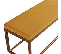 High De Memory Foam Bench Cush 36-72 inch, Non-Slip Fur Seat Pad for 2/3 Seater Shoe Rack, Window, Piano, Dining - Yellow, 180x35x5cm