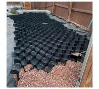 High De Polyethylene for water ment 13x16 ft Permeable Ground Grid with Draina Holes Perfect for Mud Control on Driveways Pathways and Shed Foundats
