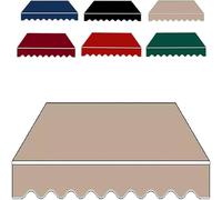 High-De Waterproof Fabric Tarp Replacement for Garden Patio Balcony nings UV-Resistant 320 g/m² Camel Color 12x8 ft (3.6x2.5 m)