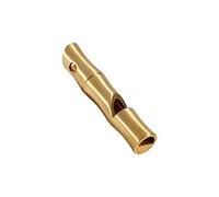 High Decibel Brass Bamboo Section Whistle Tool for Help and Defensive Outdoor EDC Handmade