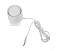 High Decibel Siren 5-12V Wired Alarm Speaker for Burglar Alarm Systems, 120dB Output, Plastic Housing, White, 49 * 50mm