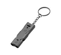 High Decibel Whistle Keychain Stainless Steel Double Portable Outdoors 2024 Camping Emer Hiking Pipe Whistle Tools O6F7