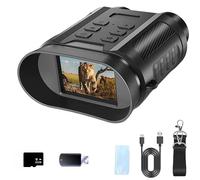 High definition 1080P infrared night vision real 4K glasses with full color night vision, 7-way coated lens, 18 hours of wildlife battery life