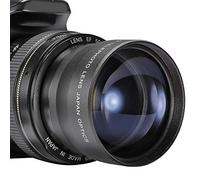 High Definition 2X Telephoto Lens, 58MM Camera Teleconverter with 62mm Front Thread for Lens Filters, 2 Times Magnification Lens Distant Scenery Photography