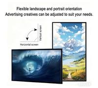 High-Definition Advertising Machine Digital Photo Frame, Digital Advertising Display Screen For Menu Display, Slim Fit Frameless Digital Kiosk For Playing Videos/Images 23.6"