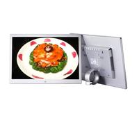 High-definition display, 15-inch metal wall-mounted digital photo frame, electronic photo album, advertising machine at the front desk of supermarkets and hotels (Color : Silver)
