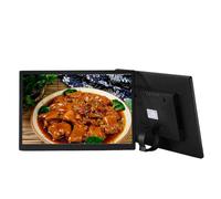 High-definition display, 15-inch metal wall-mounted digital photo frame, electronic photo album, advertising machine at the front desk of supermarkets and hotels (Color : Black)
