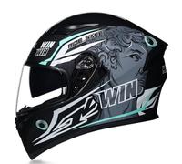 High-definition Lens Full-face Motorcycle Helmet for MenWomen Street Highway Riding Motorbike Helmets Fashionable DOT Certified Grey XL/61-62cm