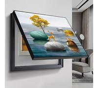 High-definition quality breaker box cover decorative，Flip-top cover, superior materials + no-drill design, transforms your living room meter box into an artistic decorative piece A 21.6 * 17.7IN