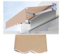 High-Density 12x10ft Patio Awning Replacement Canvas - Durable Sunshade for Backyard Garden Balcony - Exterior Shelter for Patio Door Use