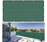 High-Density 500x40 cm Balcony Dark Green Polyethylene Fence with Cable Ties for Balconies Patios and Porches - Outdoor Decor Solution