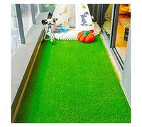 High Density Artificial Grass Rug for Patios Breathable Drainage Turf Soft Anti-UV Pet-Friendly Lawn Roll 3.2x26.2ft Red & Green Options