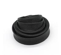 High Density Black PET Braid Sleeves - Expandable Cable Wrap Sheath 2 to 60mm - Fireproof and Durable(14mmx5meter)