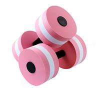 High-Density EVA-Foam Dumbbell Set, Water Weight, Soft Padded, Water Aerobics, Aqua-Therapy, Pool Fitness, Water Exercise, Aqua-Fitness Barbells for Men Women Kids Weight Loss Water Sports Pink