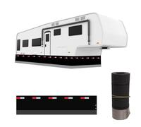 High Density Fiberboard Rv Skirt, 31 Inches Skirting No Drilling Required for 5th Wheel Winter Living Travel Trailer Cover Camper Easy Installation 34m/111ft