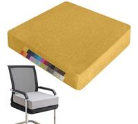 High density foam chair cushion, 45x45x3cm non slip, washable cover for outdoor and indoor use perfect for comfort on the patio, in the dining room, on the sofa and on the bench