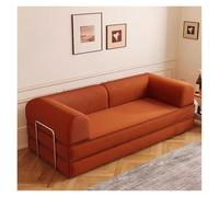 High-Density Foam Modular Sectional Sofa - 3 in 1 Convertible Folding Sofa Bed with Armrest and Fixed Frame for Living Room or Bedroom