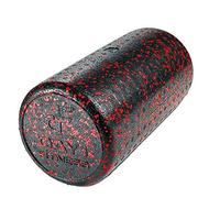 High Density Muscle Foam Rollers by Day 1 Fitness - Sports Massage Rollers for Stretching, Physical Therapy, Deep Tissue, Myofascial Release - Ideal for Exercise and Pain Relief - Speckled Red, 12”