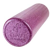High Density Muscle Foam Rollers by Day 1 Fitness - Sports Massage Rollers for Stretching, Physical Therapy, Deep Tissue, Myofascial Release - Ideal for Exercise and Pain Relief - Solid Purple, 12”