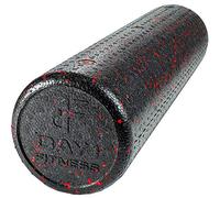 High Density Muscle Foam Rollers by Day 1 Fitness - Sports Massage Rollers for Stretching, Physical Therapy, Deep Tissue, Myofascial Release - Ideal for Exercise and Pain Relief - Speckled Red, 24”