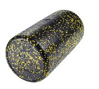 High Density Muscle Foam Rollers by Day 1 Fitness - Sports Massage Rollers for Stretching, Physical Therapy, Deep Tissue, Myofascial Release - Ideal for Exercise and Pain Relief - Speckled Yellow, 12”