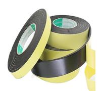 High Density Neoprene Weather Strip, Black EVA Sponge Foam Rubber Tape 1-3mm Thick 10-40mm Wide 5m 10m(Black,20mm)