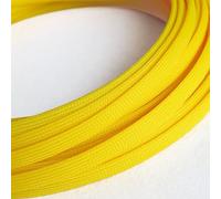High-Density PET Braided Wire Sleeve 2-14mm - Expandable U-V Cable Protection, Flame-Retardant Split Sleeving(Uv Yellow,4MM*10 METESR)