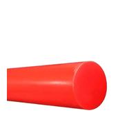 High Density Polyethylene Round Rod, Polyurethane Rod Red Diameter 20-50mm Length 500mm Wear Resistant Shock Absorbing(45mm X 500mm)