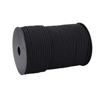 High Density Reflective Paracord Camping Tent Rope, 550 Thick Parachute Tent Guy Cord Rope 100m, 9 Strand High Wear Outdoor Camping Activities Rope Drawstring Cord Line(Black)