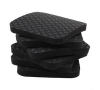 High Density Silicone Pads For Treadmill And Exercise Bike Shock Absorbing Non Slip Floor Protection Mat For Home Gym Black(6pcs)