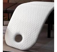 High Density Sponge Massage Table Topper, Spa Massage Table Pad Thicken 2.8IN, Non-Slip Lash Bed Cushion with Face Hole for Beauty Salon Massage White(T) 31.5x74.8in