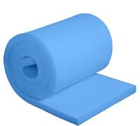 High Density Upholstery Blue Foam Sheet Premium Quality Cut to Any Size for Foam Cushioning Bench, Stool, Window Seat Pads, Sofa, Dinning Chair Pads Replacement Pet Bed (Blue, 80"X20"X1" inch)