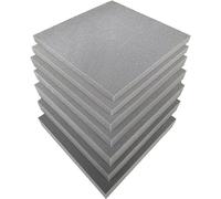 High Density Upholstery Grey Medium Firm Foam Sheet for Upholstery Cushions Sofa Beds Seats Campervans Indoor/Outdoor Padding Cut To Size (13" x 13" x 6")