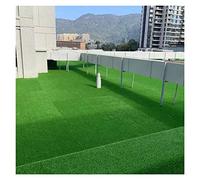 High Density UV Resistant Artificial Grass Rug for Patio & Garden, Soft Breathable Turf Roll, Pet-Friendly Drainage Mat (Red, 3.2x26.2ft)