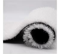 High-Density White Artificial Grass Mat for Garden Lawns Drainage Entryway Turf Rug Non-Fade Lawn Roll (1m x 1m) for Balcony & Outdoor Spaces