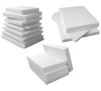 High Density White Firm Foam Sheet For Upholstery Cushions Cut to Any Size for All type of Foam Cushioning Bench, Stool, Window Seat Pads, Sofa, Dinning Chair Pads Replacement Pet Bed (18" x 16" x 4")